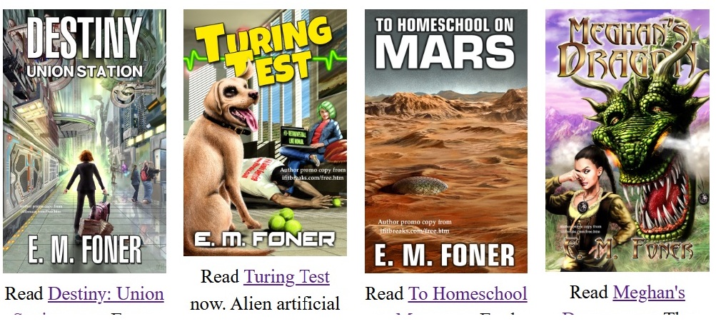 Four free books from E. M. Foner